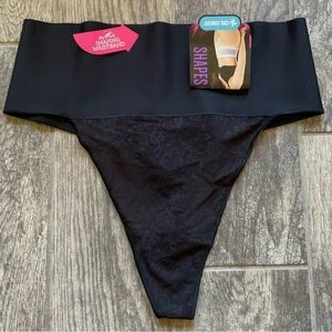 New Maidenform Firm Shapes thong panties size 2XL Black Cooling Comfort